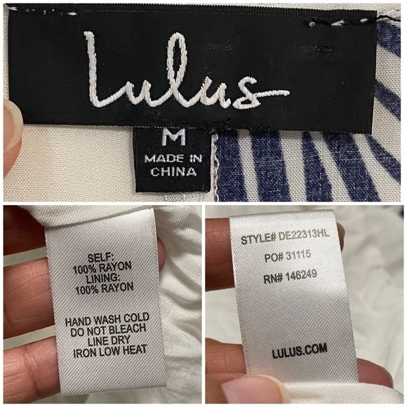 Lulus Dress Women’s Size Medium Sign of the Times Blue Leaf Print Maxi Dress - Picture 11 of 15